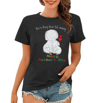 Mommy Happy Mothers Day Elephant T- Shirt Women T-shirt | Mazezy