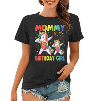 Mommy Of The Birthday Girl Mother Gift Unicorn Birthday Women T-shirt | Mazezy