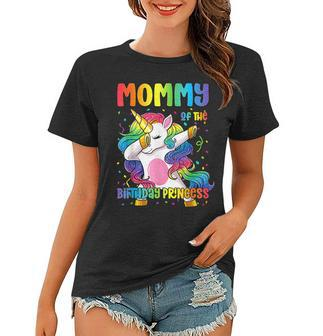 Mommy Of The Birthday Princess Girl Dabbing Unicorn Mom  Women T-shirt