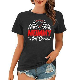 Mommy Pit Crew Birthday Party Race Car Lover Racing Family Women T-shirt - Thegiftio UK