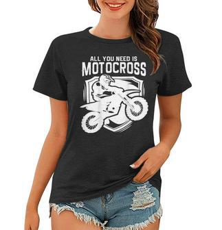 Motocross Für Biker I Dirt Bike I Cross Enduro Frauen Tshirt - Seseable