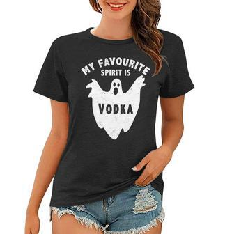 My Favorite Spirit Is Vodka Funny Halloween Vodka Drinker V2 Women T-shirt - Thegiftio UK