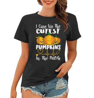 Nicu Nurse Halloween I Care For The Cutest Pumpkins In Patch V5 Women T-shirt - Thegiftio UK
