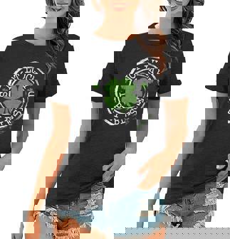 Not Lucky Simply Blessed Christian St Patricks Day Faith Women T-shirt | Mazezy