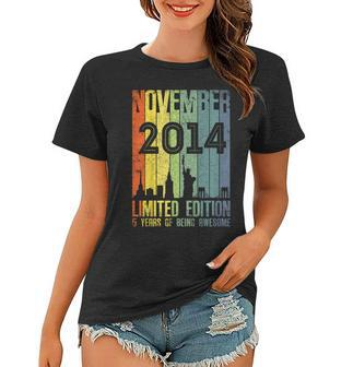 November 2014 T Shirt 5 Year Old Shirt 2014 Birthday Gift Women T-shirt | Mazezy