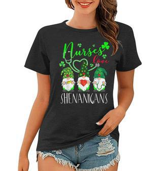 Nurses Love Shenanigans Funny Gnomes Nurse St Patricks Day V2 Women T-shirt | Seseable CA