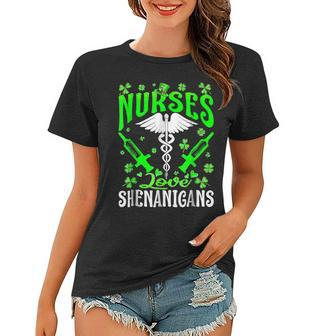 Nurses Love Shenanigans Funny St Patricks Day Nursing Women T-shirt - Seseable