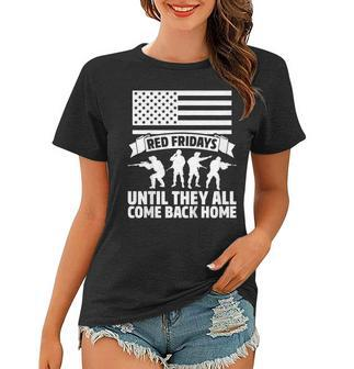 On Friday We Wear Red Fridays Military Shirts Military Gifts Women T-shirt | Mazezy