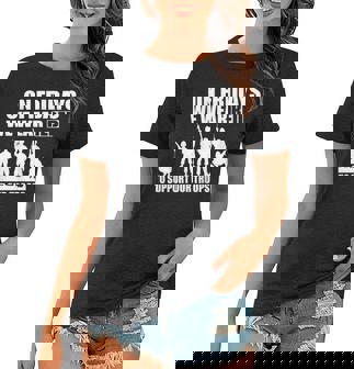 On Fridays We Wear Red To Support Our Troops Military Women T-shirt | Mazezy