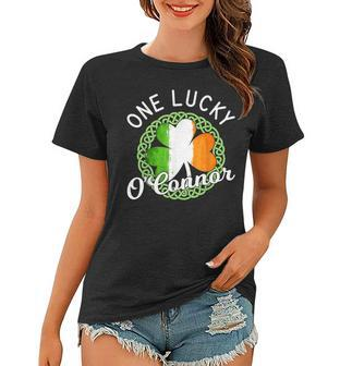 One Lucky Oconnor Irish Family Name Women T-shirt - Seseable