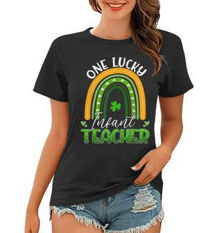 One Lucky Teacher Rainbow Infant Teacher St Patricks Day Women T-shirt - Seseable