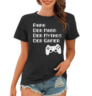 Papa Vater Mythos Legende Gamer Zocker Langarmshirt Frauen Tshirt - Seseable