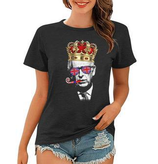 Party King Funny Coronation King Charles Union Jack & Crown Gift For Womens Women T-shirt - Thegiftio UK