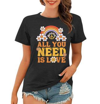 Peace Sign All You Need Is Love 60S 70S For Women Men Women T-shirt | Mazezy