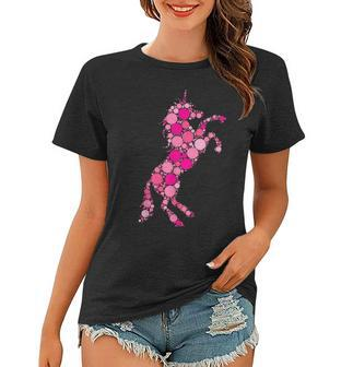 Pink Polka Dot Unicorn International Dot Day Women T-shirt | Mazezy