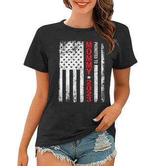 Promoted To Mommy Est 2023 Mothers Day New Mama Us Flag Women T-shirt - Seseable