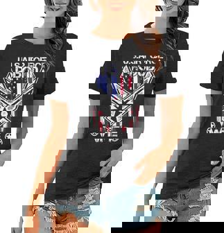 Proud Air Force Wife Veteran Pride Women T-shirt | Mazezy