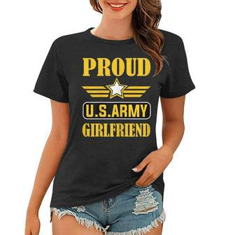 Proud Army Girlfriend National Guard Us Military Gf Gift For Womens Women T-shirt | Mazezy