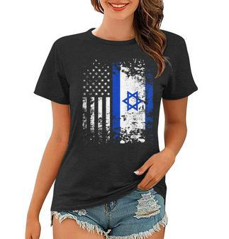 Proud Israeli Usa Flag Patriotic Pride American Israel Flag Women T-shirt - Thegiftio
