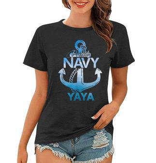 Proud Navy Yaya Geschenk Lover Veteranen Day Frauen Tshirt - Seseable