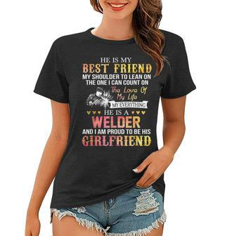 Proud To Be A Welder Girlfriend Women Welding Girlfriend Women T-shirt - Seseable