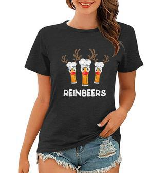 Reinbeers Funny Reindeer Beer Christmas Drinking Xmas Gift Tshirt Women T-shirt - Monsterry AU