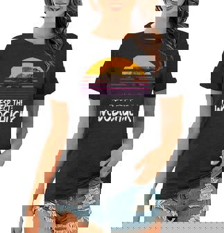 Respect The Groundhog Woodchuck Retro Ground-Hog Day Women T-shirt | Mazezy