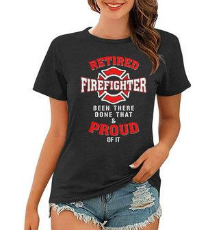 Retired Firefighter Fireman Fire Fighter Men Dad Papa Women T-shirt - Seseable