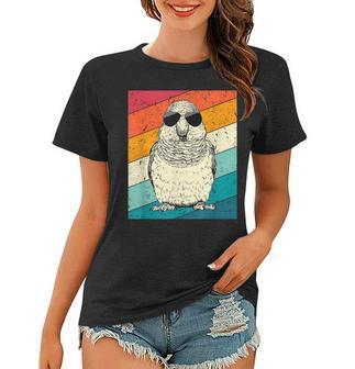 Retro Vintage Quaker Parrot With Sunglasses Bird Lovers Women T-shirt | Mazezy