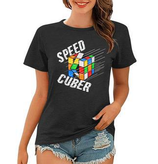Speed Cuber Speed Cubing Puzzles Cubing Puzzles Women T-shirt - Seseable