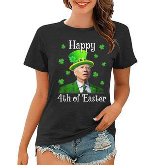 St Patricks Day Funny Happy 4Th Of Easter Anti Joe Biden Women T-shirt - Seseable