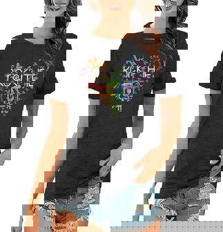 Test Day Rock The Test Teacher Testing Day Heart Teacher Women T-shirt | Mazezy