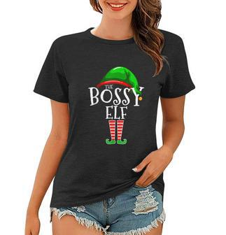 The Bossy Elf Group Matching Family Christmas Gift Funny Women T-shirt - Monsterry DE