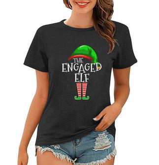 The Engaged Elf Family Matching Group Christmas Gift Engagement Women T-shirt - Monsterry AU