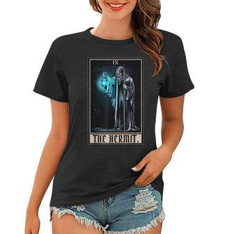The Hermit Tarot Card Gothic Halloween Grim Reaper Gift Women T-shirt - Thegiftio UK
