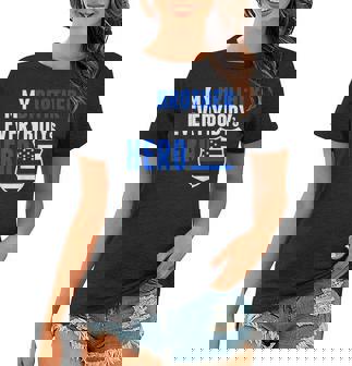 Thin Blue Line Flag Proud Police Sister Women T-shirt | Mazezy