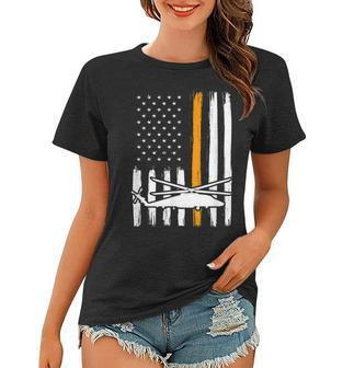 Thin Orange Line Search And Rescue - Retired Coast Guard Women T-shirt - Seseable