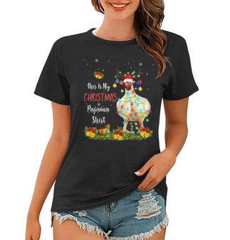 This Is My Christmas Pajama Christmas Chicken Women T-shirt | Mazezy