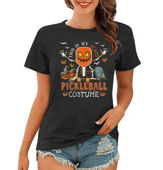 This Is My Scary Pickleball Costume Halloween Skeleton Lover Women T-shirt - Thegiftio UK