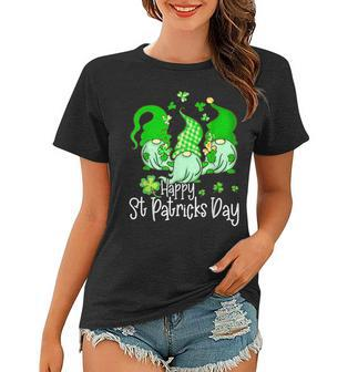 Three Gnome Happy St Patricks Day Irish Shamrock Leprechaun V4 Women T-shirt - Seseable