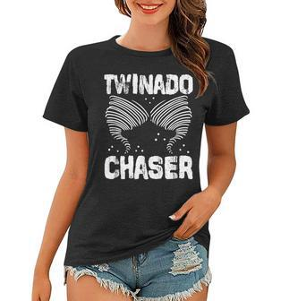 Twinado Chaser Funny Mom Dad Twin Parents Women T-shirt | Mazezy