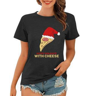 Ugly Christmas Sweater Burger Happy Holidays With Cheese V9 Women T-shirt - Monsterry AU