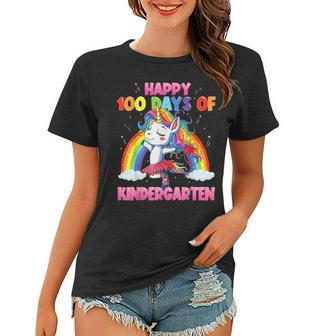 Unicorn Dancing Rainbow 100 Days Of Kindergarten Kids Girls Women T-shirt - Thegiftio UK