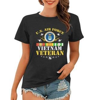Us Air Force Vietnam Veteran Usa Flag Vietnam Vet Flag V2 Women T-shirt - Monsterry UK