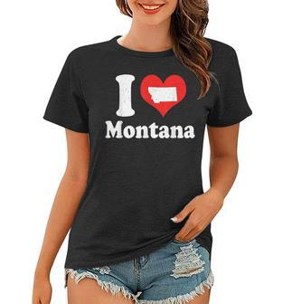 Us Proud Citizen America Love State I Heart Montana Women T-shirt - Thegiftio UK