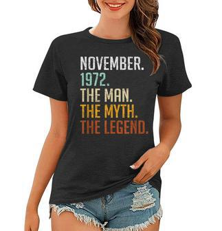 Vintage 1972 Mann Mythos Legende Frauen Tshirt zum 50. Geburtstag - Seseable