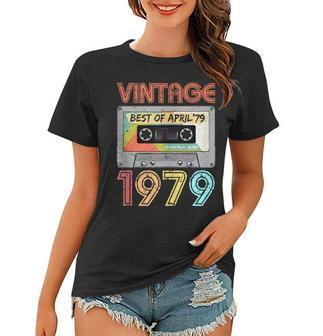 Vintage 40Th Birthday April 1979 | Mens Womens Vintage 1979 Tank Top Women T-shirt | Mazezy