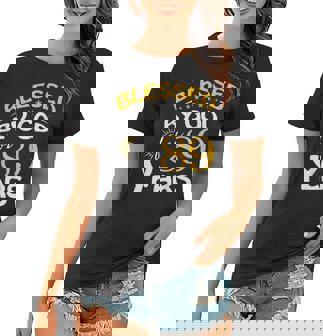 Vintage Blessed By God For 89 Years Old Happy 89Th Birthday Women T-shirt | Mazezy