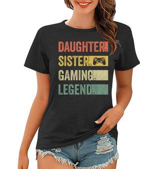 Vintage Gamer Girl Frauen Tshirt, Tochter & Schwester Gaming Legende - Seseable