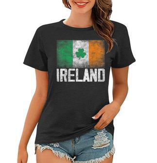 Vintage Ireland Irish Flag Green St Patricks Day Women T-shirt - Seseable